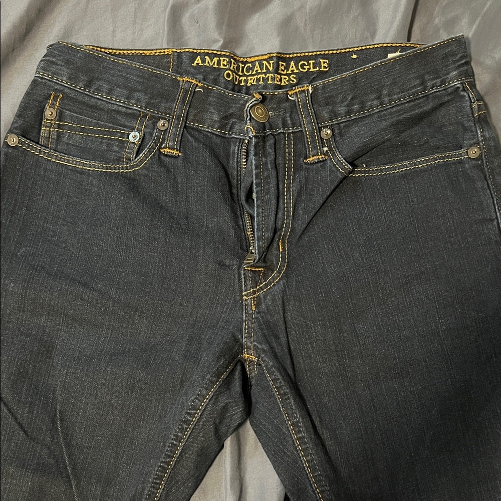 American Eagle Outfitters Men's Dark Gray Jeans